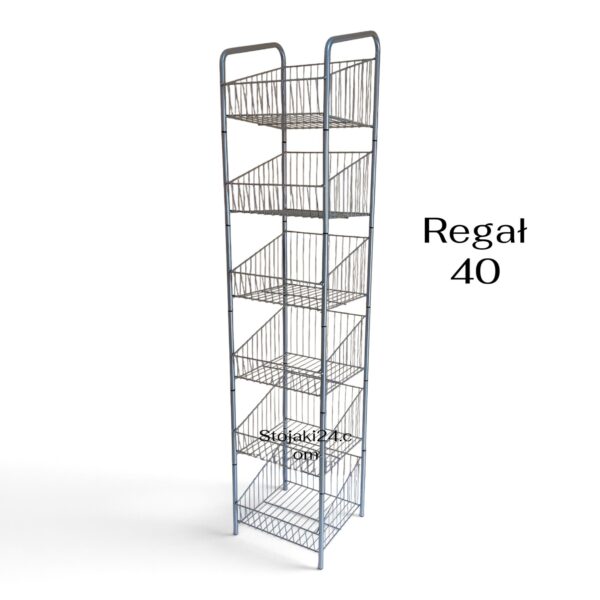 Regał rurowy 40 cm  Regał metalowy -sklepowy 40cm